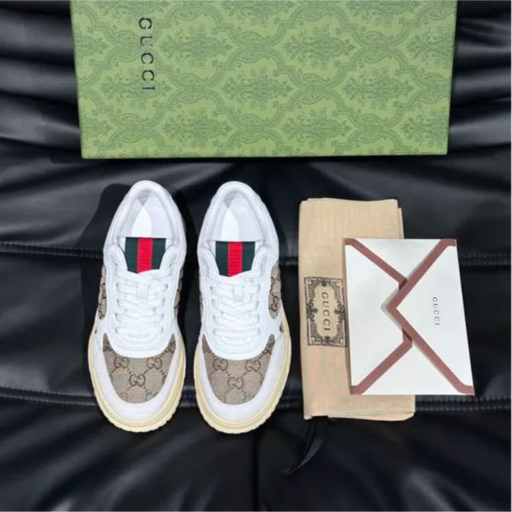 GG Re-Web Sneaker ‘GG Canvas – White Beige’ Shoes Sneakers