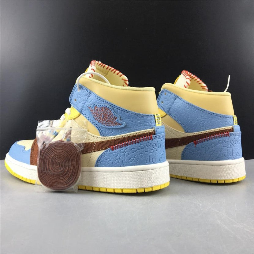 Air Jordan 1 Mid SE Fearless Maison Chateau Rouge Shoes Sneakers