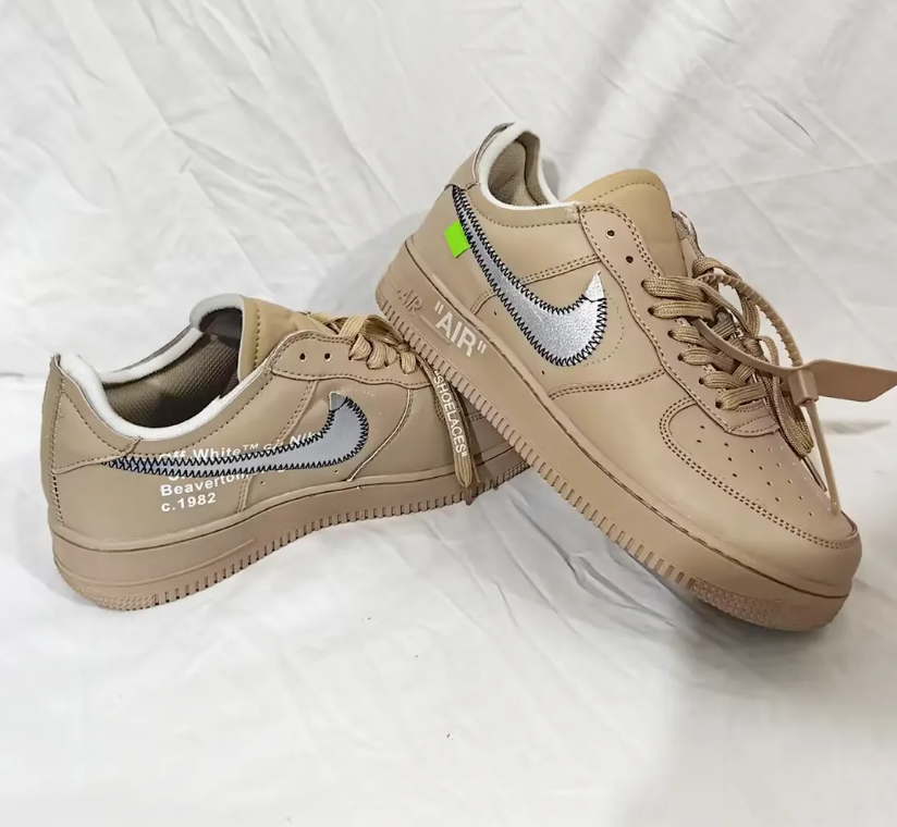OW x AF 1 Low Sesame Shoes Sneakers