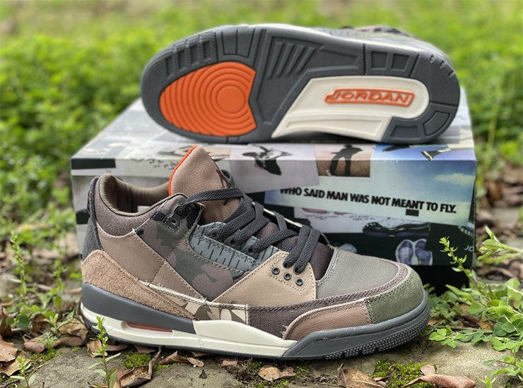 Air Jordan 3 Retro Patchwork Camo Shoes Sneakers