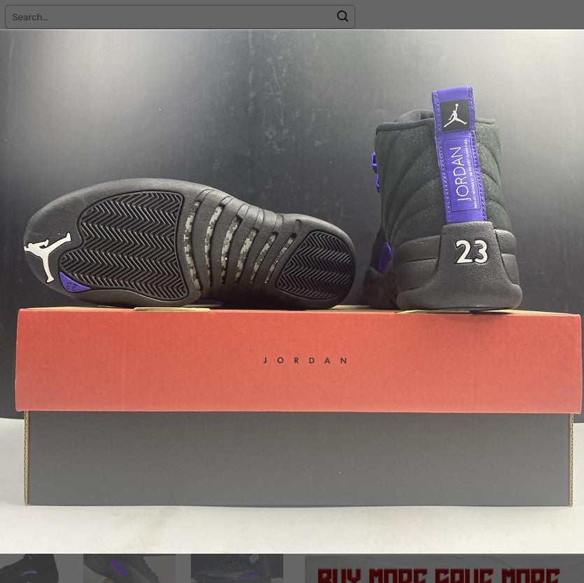 Air Jordan 12 Retro Black Dark Concord Shoes Sneakers
