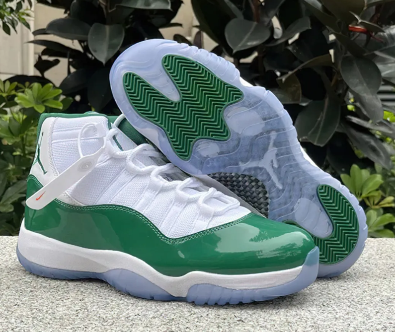 AJ 11 White Green Shoes Sneakers