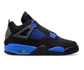 Air Jordan 4 Retro Black Deep Royal Blue Shoes Sneakers