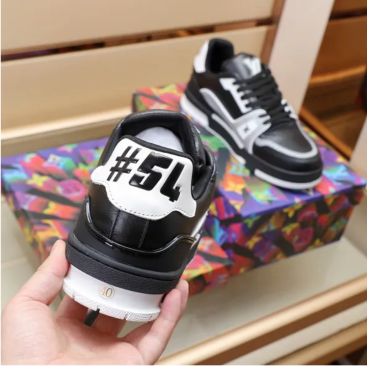 LV Trainer 54 Negro Gris Blanco Shoes Sneakers