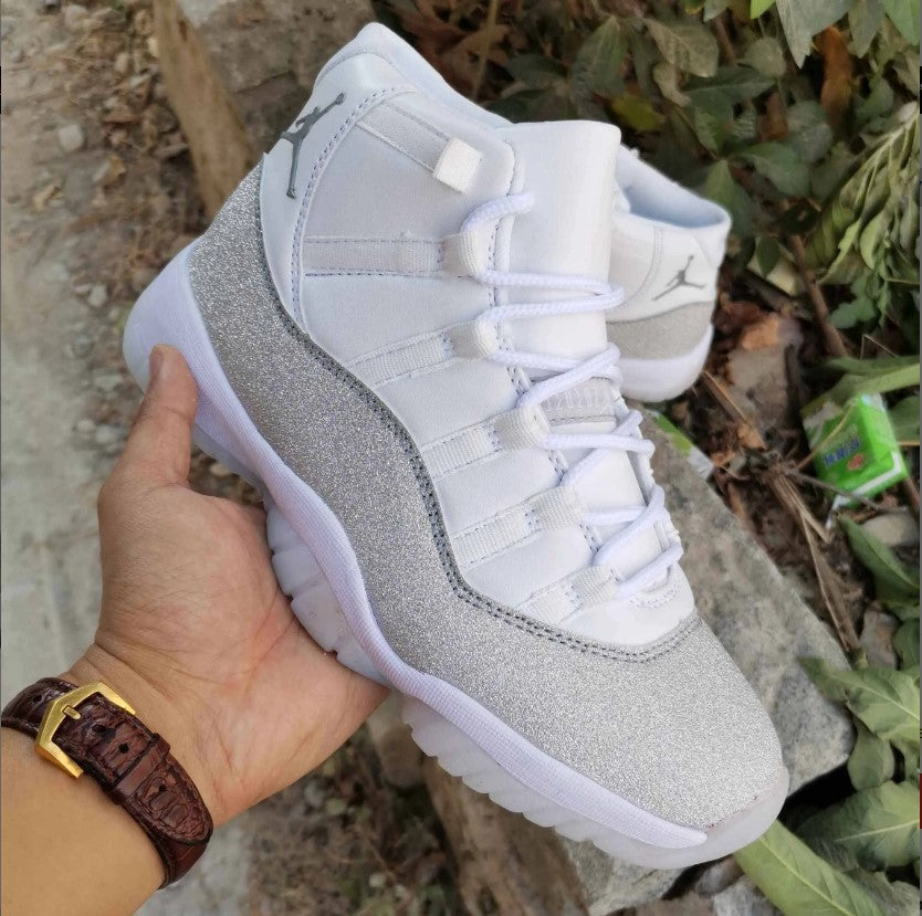 Air Jordan 11 Retro White Metallic Silver (W) Shoes Sneakers