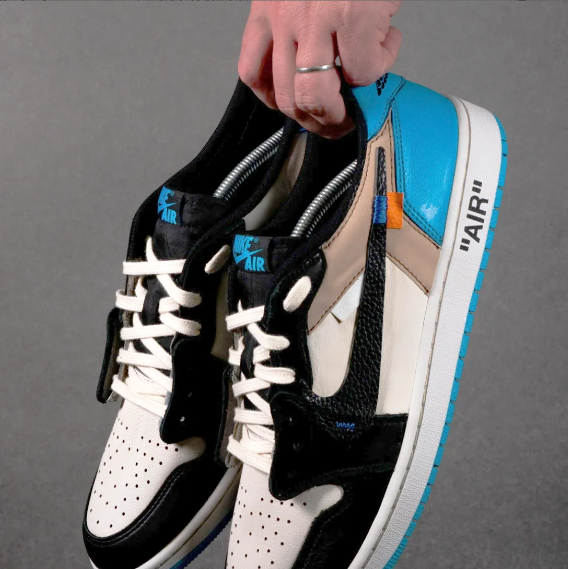 OW x Air Jordan 1 Low OG UNC Shoes Sneakers