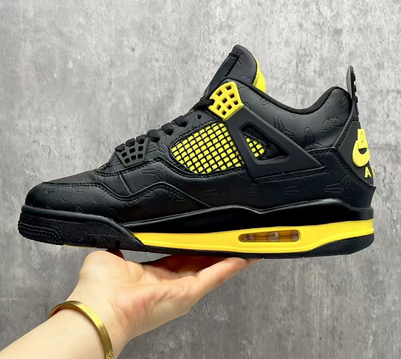 Nigel Sylvester x Kobe Bryant x Air Jordan 4 Thunder Shoes Sneakers