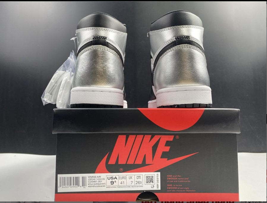 Air Jordan 1 High OG WMNS Silver Toe Shoes Sneakers