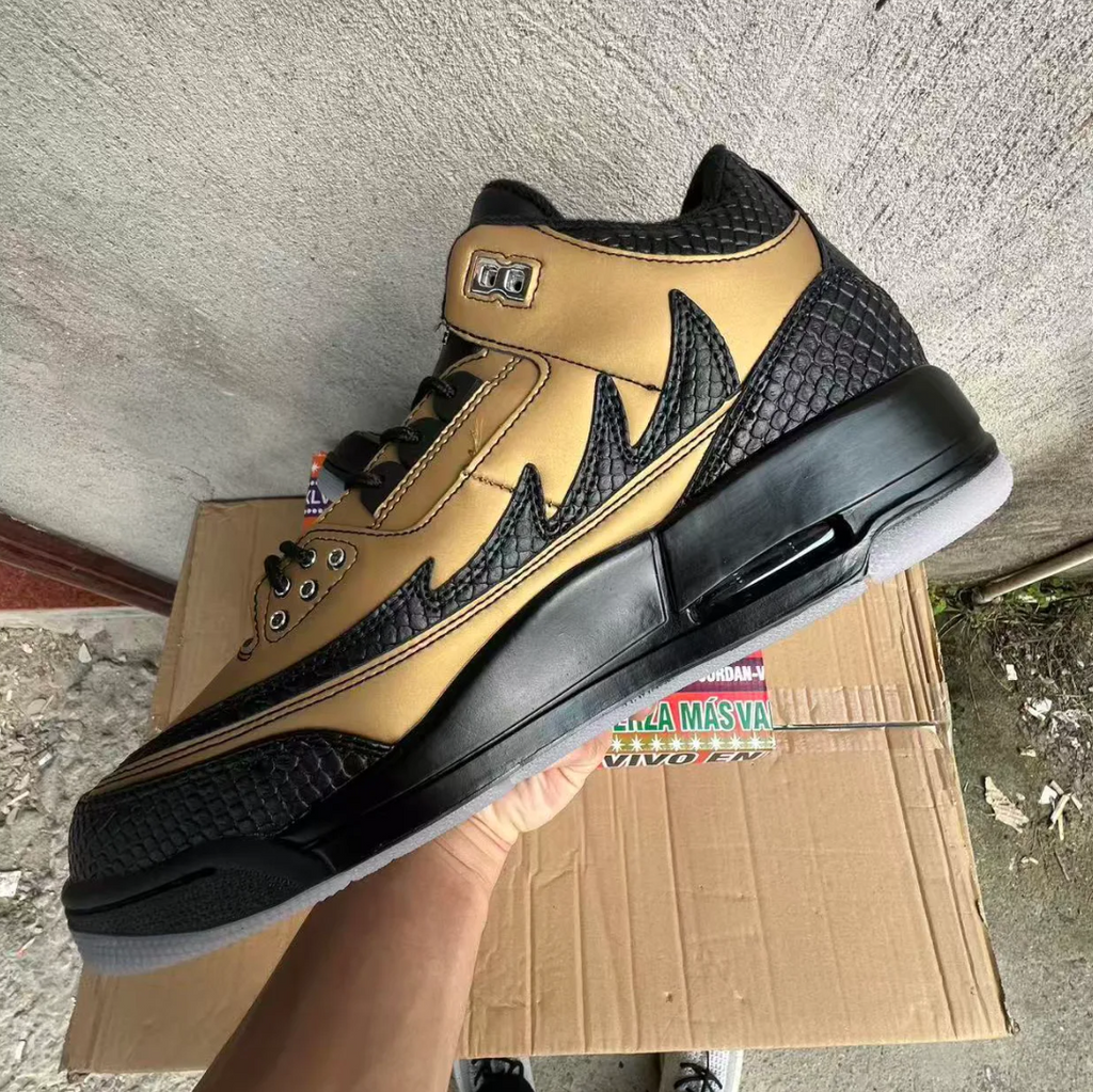 Air Jordan 3 Retro El Vuelo Black Sample Shoes Sneakers