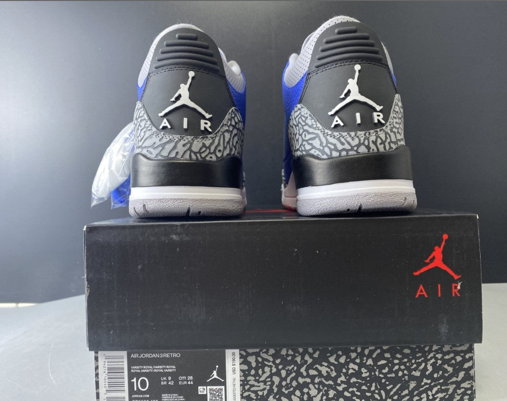 Air Jordan  Jordan 3 Retro Varsity Royal Cement Shoes Sneakers