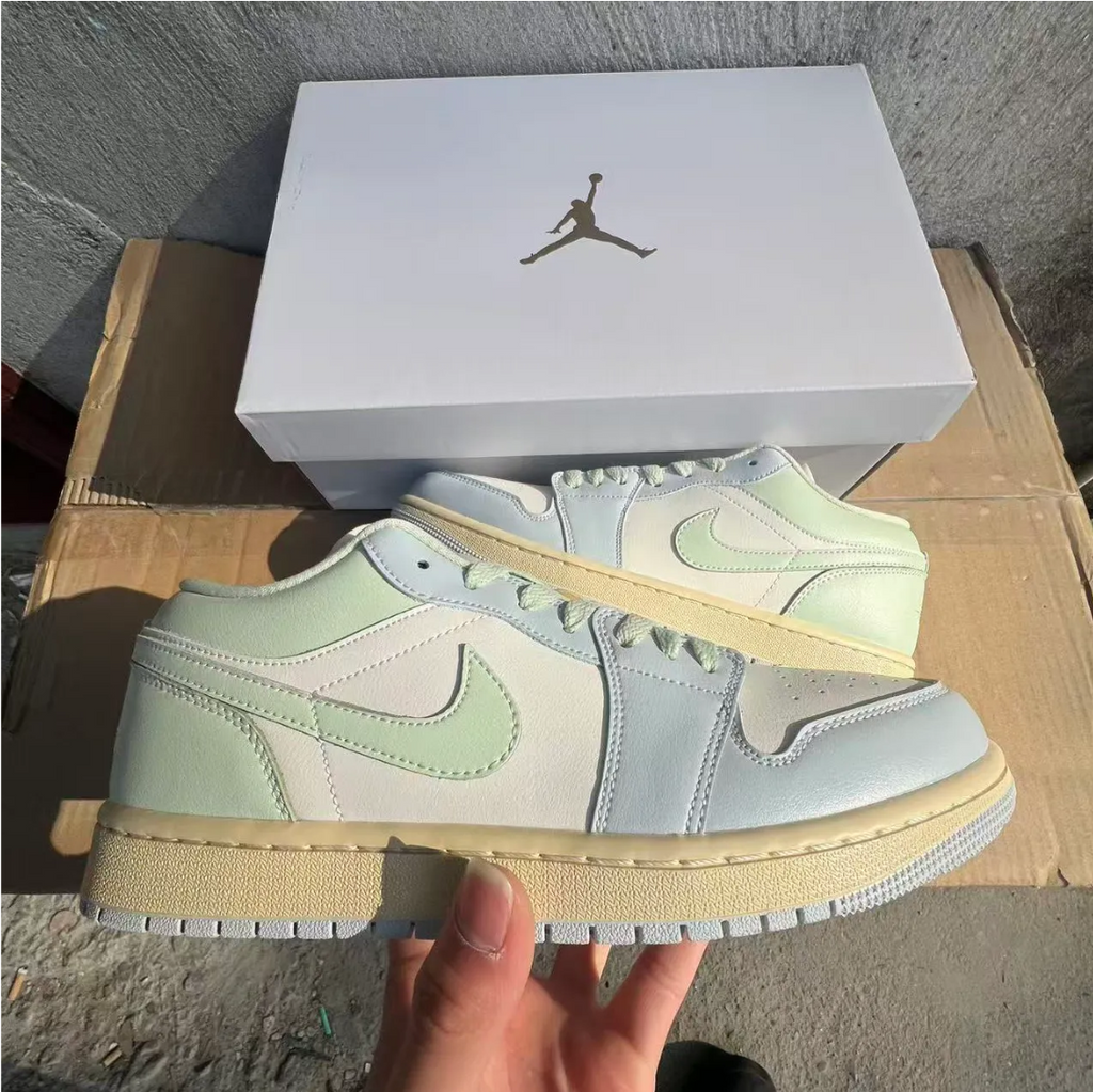 Air Jordan 1 Low Sail Aura Shoes Sneakers