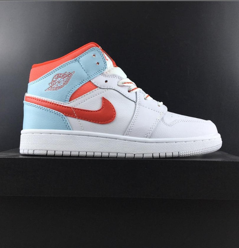 Air Jordan 1 Mid White Topaz Mist (GS) Shoes Sneakers