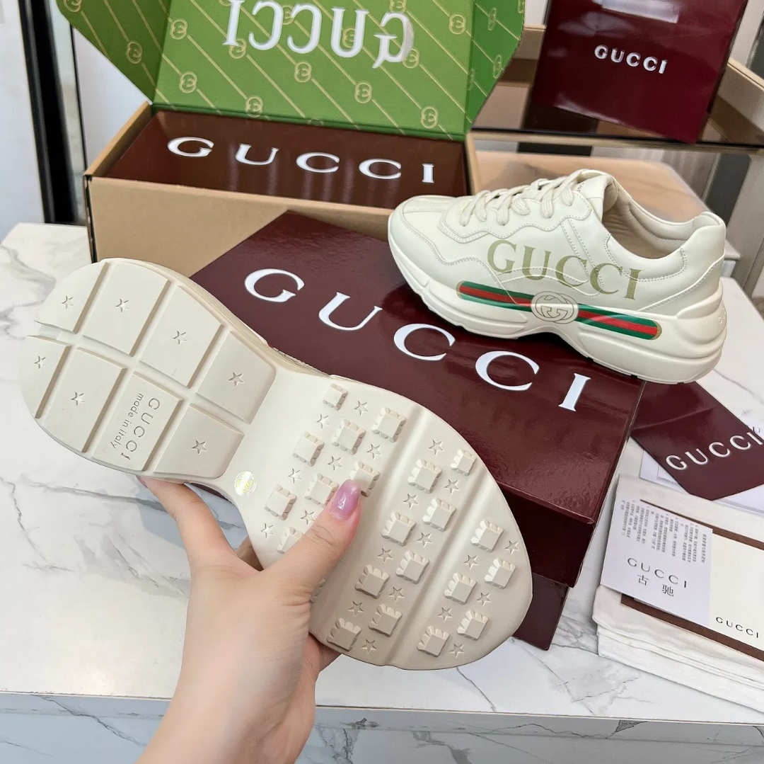 GG Rhyton Canvas Logo Shoes Sneakers
