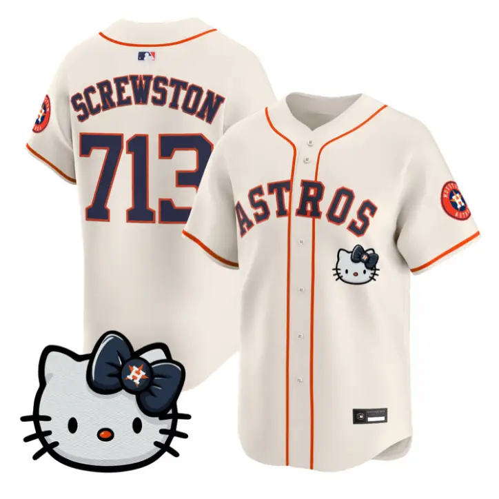 Screwston Jersey #713 Houston Astros Hello Kitty Premier Stitched