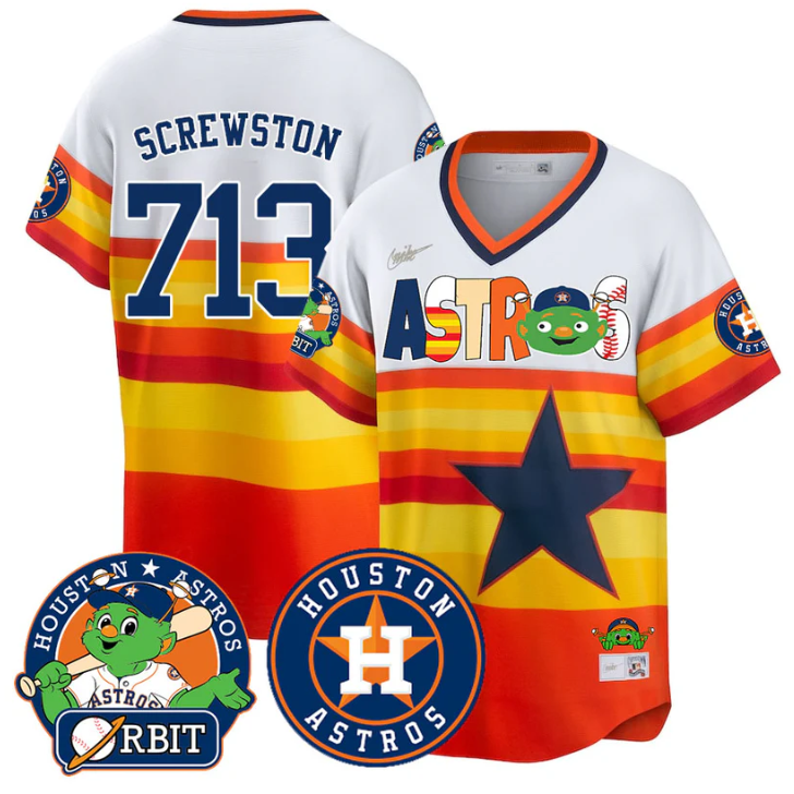 Screwston Jersey #713 Houston Astros Orbit Vapor Premier Limited Stitched