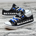 Seattle Seahawks Low Top Canvas Sport Sneakers Shoes For Men Women Fans