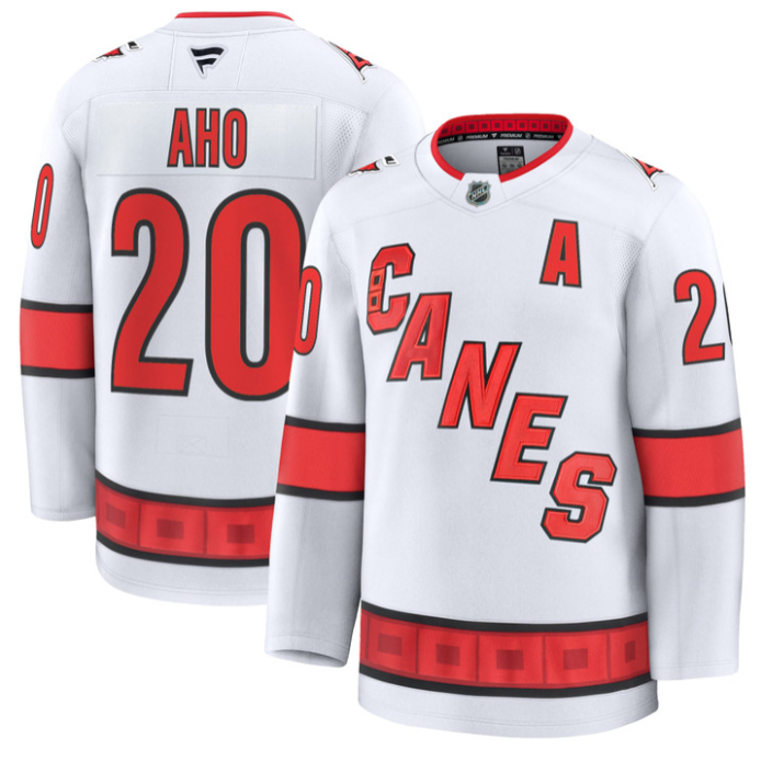 Sebastian Aho Jersey #20 Carolina Hurricanes Premium All Stitched Black
