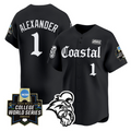 Sebastian Alexander Jersey #1 Coastal Carolina 2025 World Series Gothic