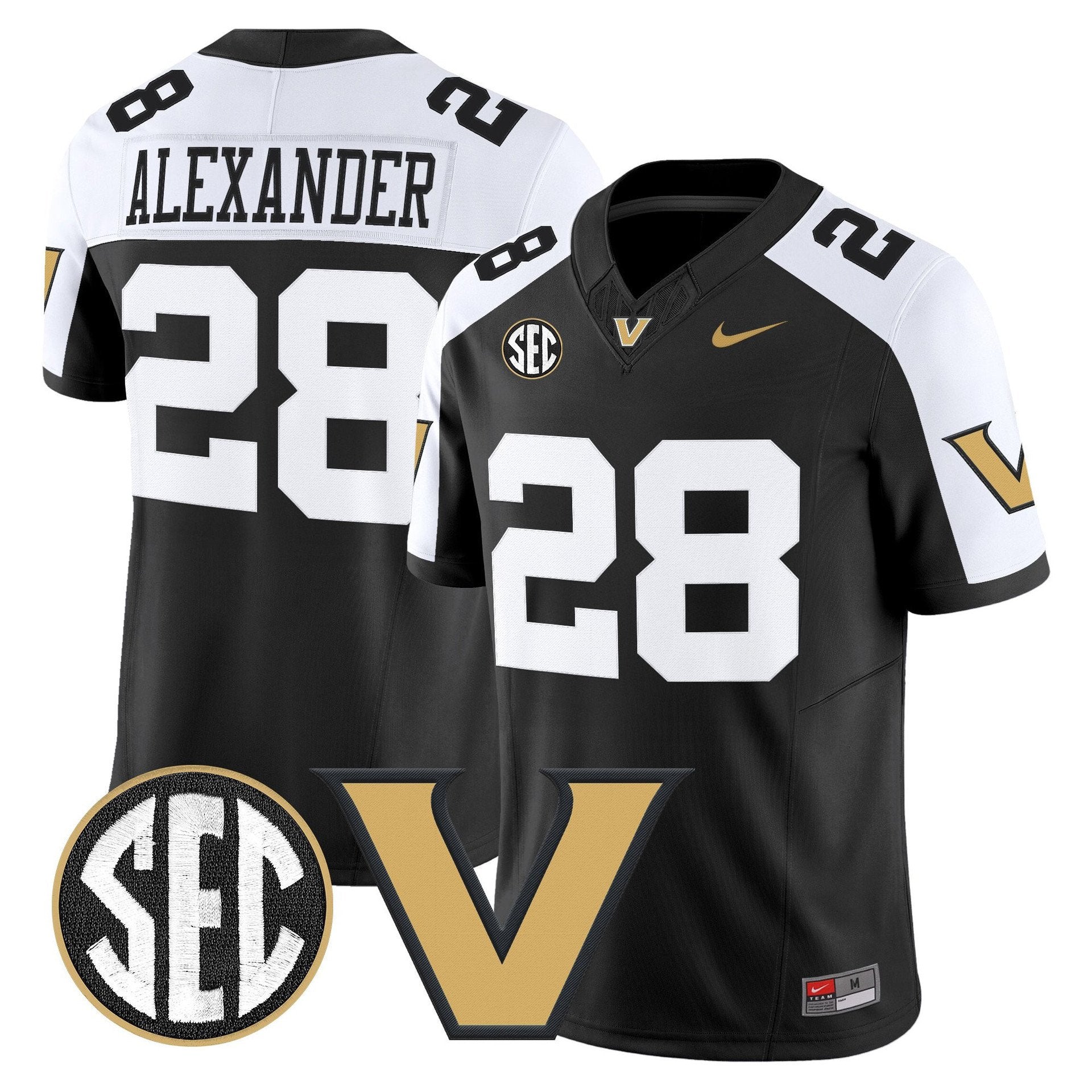 Sedrick Alexander Jersey #28 Vanderbilt Commodores 2025 Limited Stitched