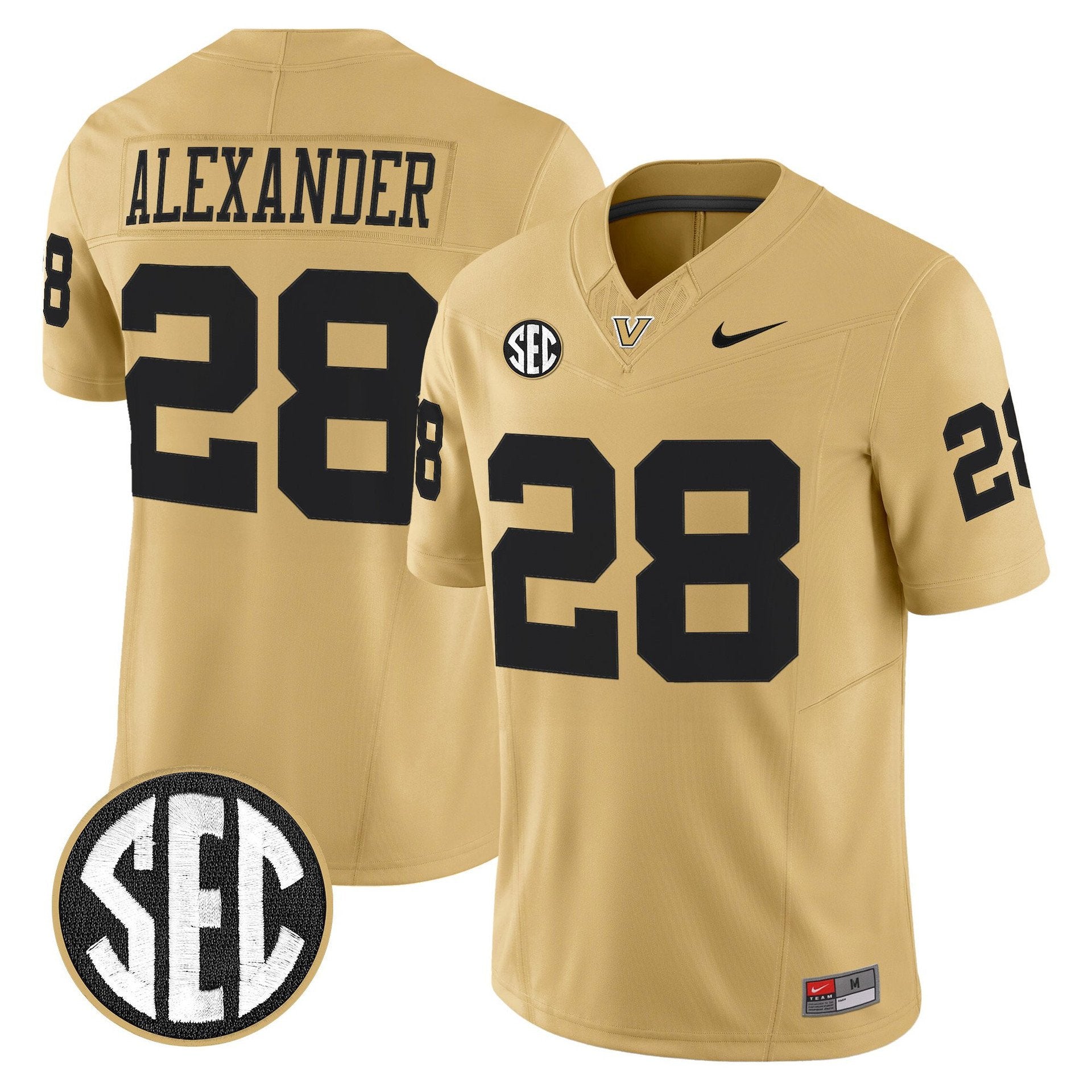 Sedrick Alexander Jersey #28 Vanderbilt Commodores 2025 Limited Stitched