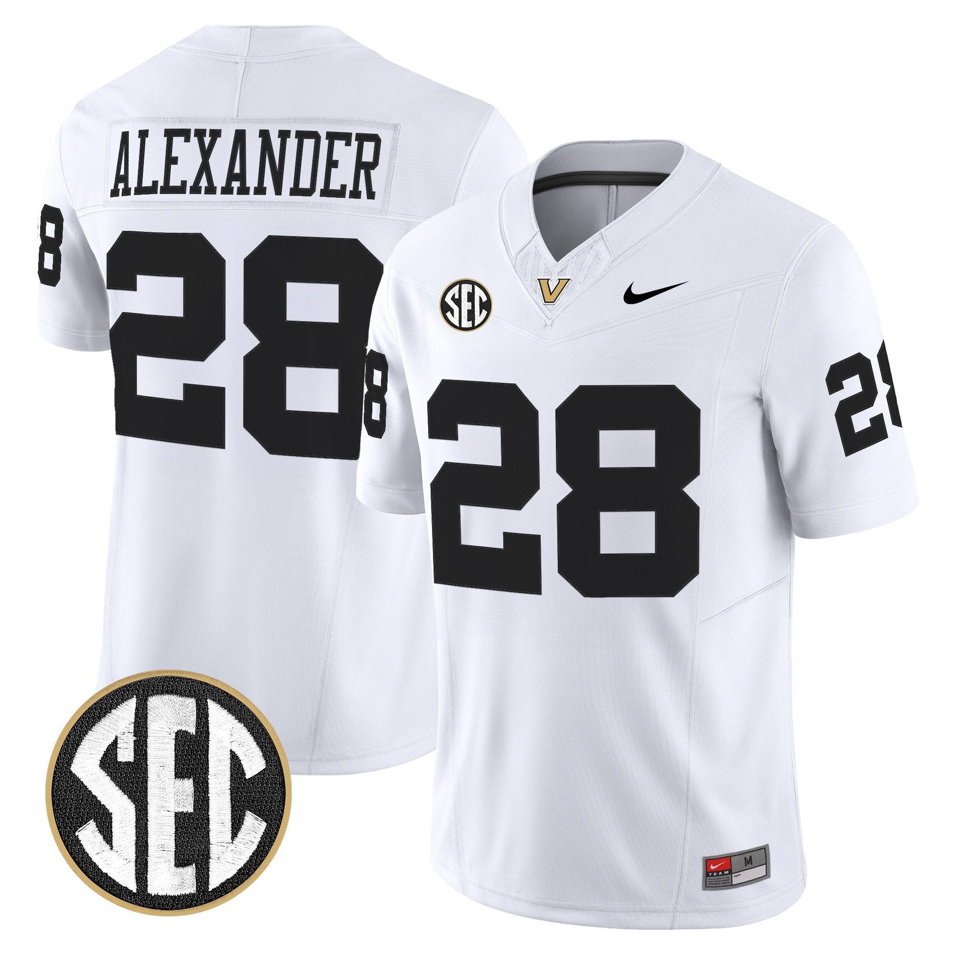 Sedrick Alexander Jersey #28 Vanderbilt Commodores 2025 Limited Stitched
