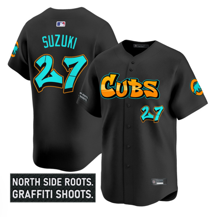 Seiya Suzuki Jersey #27 Chicago Cubs Graffiti North Side Edition Stitched