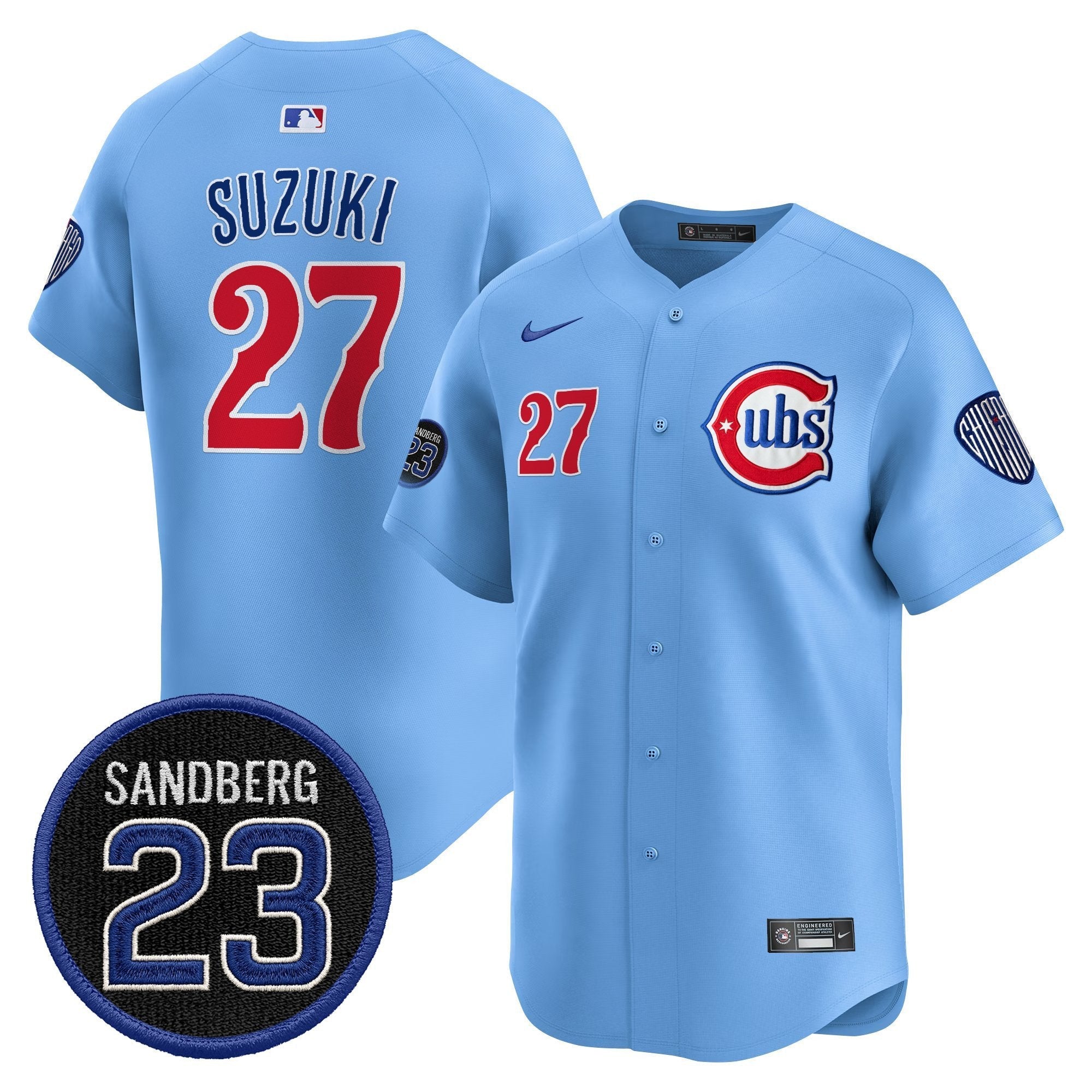 Seiya Suzuki Jersey #27 Chicago Cubs Ryne Sandberg Tribute Stitched