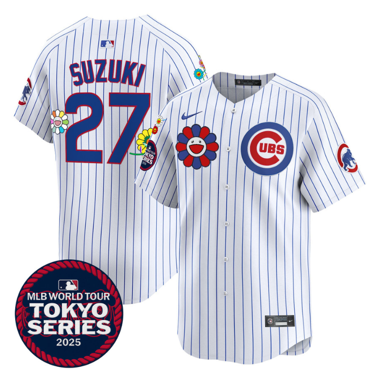 Seiya Suzuki (Kanji) Jersey #27 Chicago Cubs Tokyo Series 2025 Vapor Limited Stitched