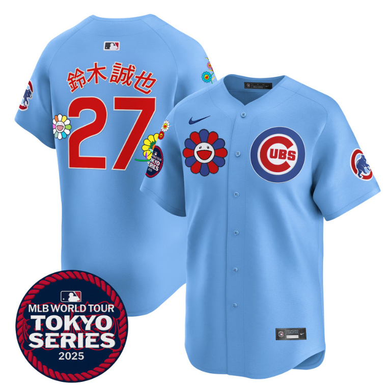 Seiya Suzuki (Kanji) Jersey #27 Chicago Cubs Tokyo Series 2025 Vapor Limited Stitched