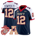 Semper Fi Jersey #12 Navy Midshipmen Vapor USMC Premier Stitched