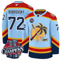 Sergei Bobrovsky Jersey #72 Florida Panthers 2025 Stanley Cup Back To Back Blue