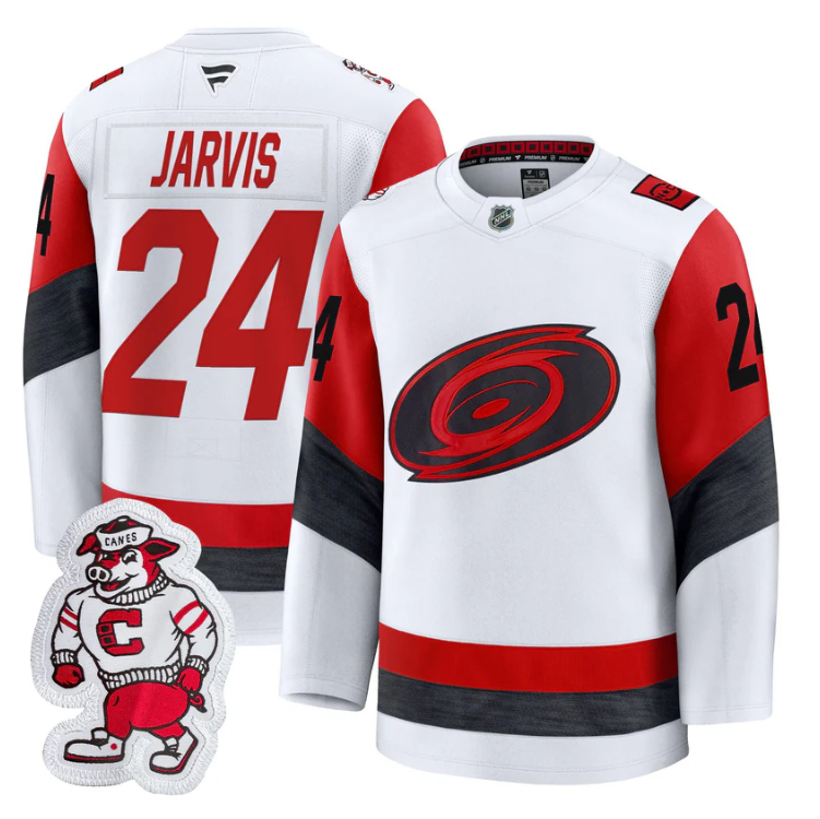 Seth Jarvis Jersey #24 Carolina Hurricanes 2025 - 26 Premium Stitched