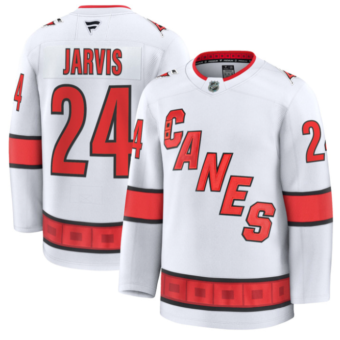 Seth Jarvis Jersey #24 Carolina Hurricanes Premium All Stitched Black