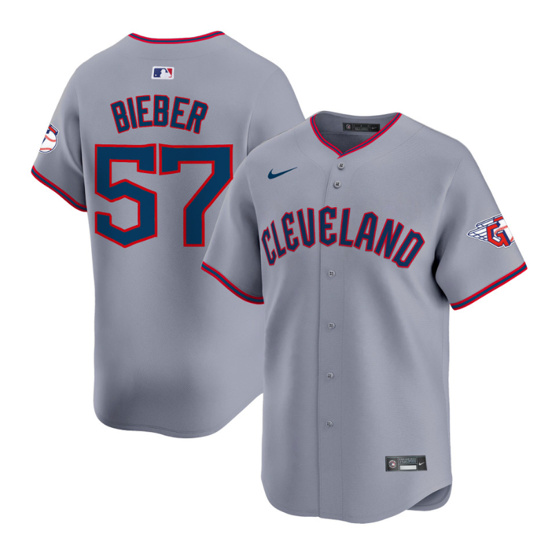 Shane Bieber Jersey #57 Cleveland Guardians 2025 Vapor Premier Limited All Stitched