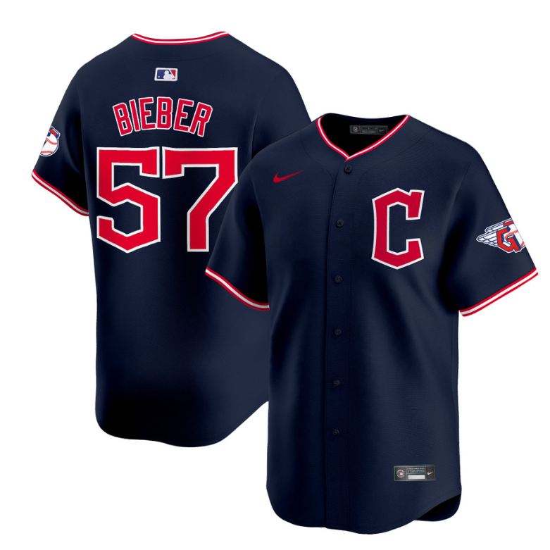 Shane Bieber Jersey #57 Cleveland Guardians 2025 Vapor Premier Limited All Stitched