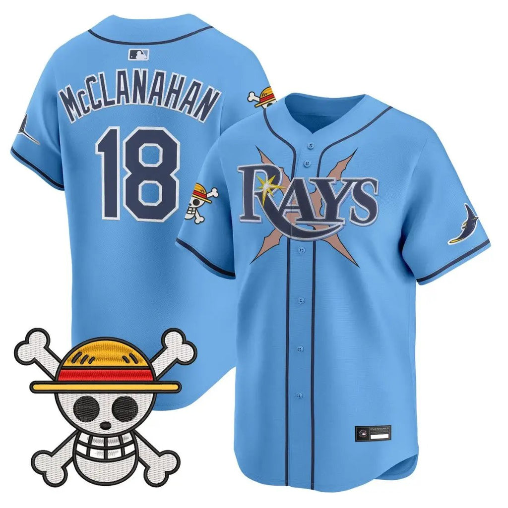 Shane McClanahan Jersey #18 Tampa Bay Rays One Piece Premier Stitched