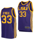 Shaquille O'Neal Jersey LSU Tigers College Basketball Purple #33