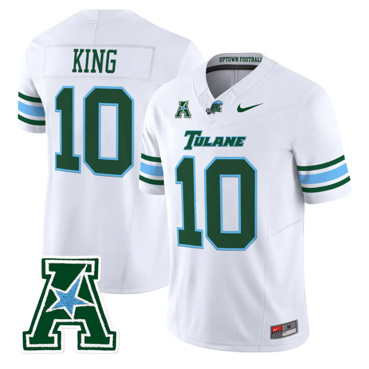 Shaun King Jersey #10 Tulane Green Wave 2025 Vapor Limited Stitched