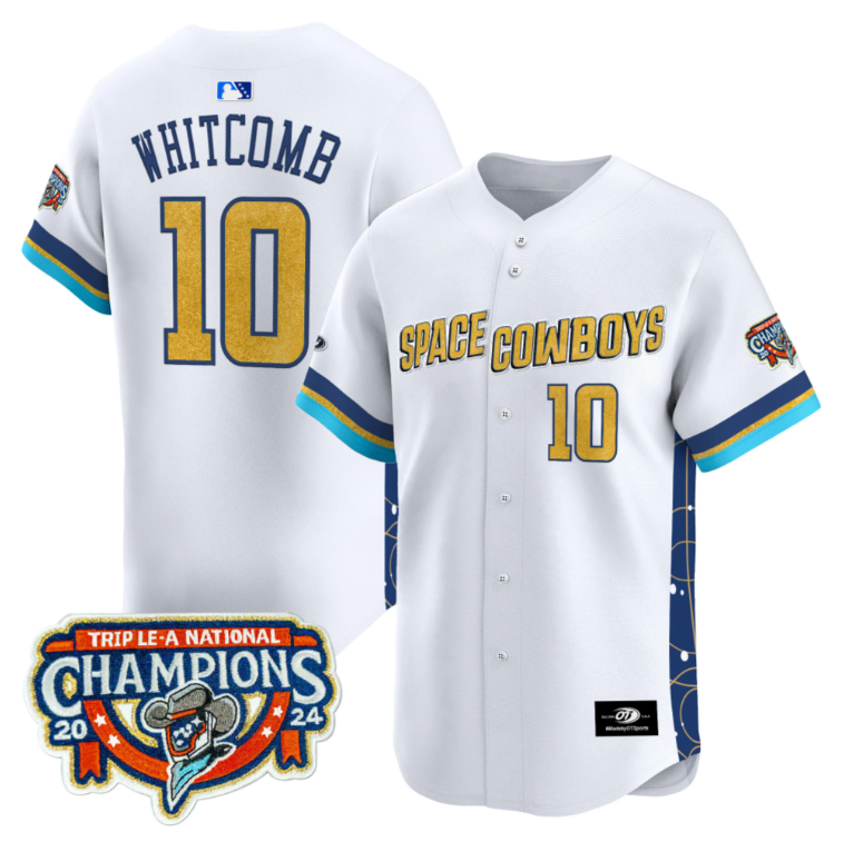 Shay Whitcomb Jersey #10 Sugar Land Space Cowboys Championship Patch Vapor Premier Limited Stitched