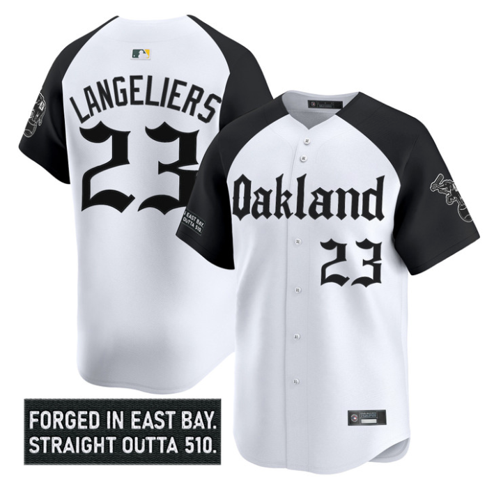 Shea Langeliers Jersey #23 Oakland Athletics Gothic East Bay Edition