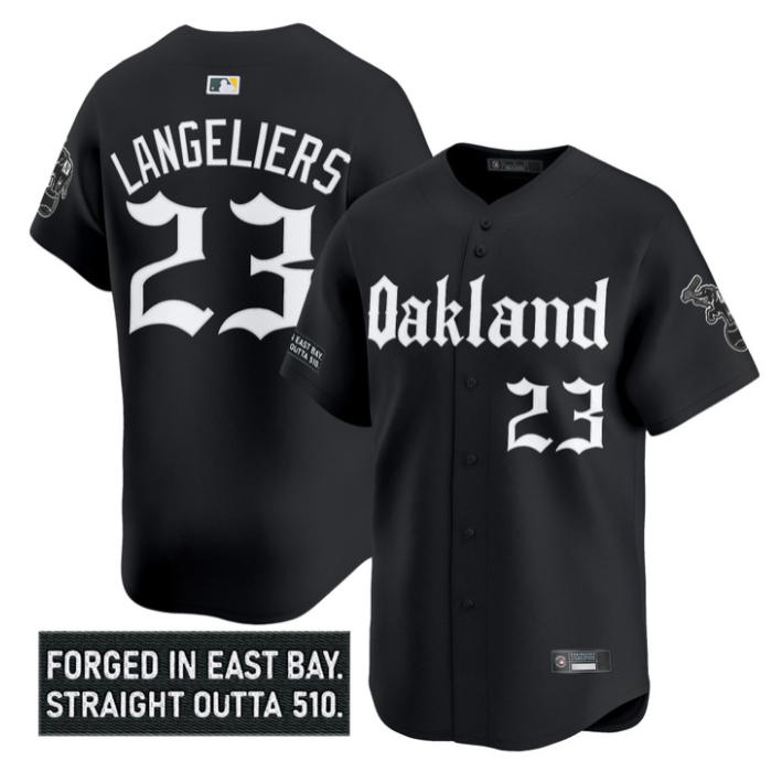 Shea Langeliers Jersey #23 Oakland Athletics Gothic East Bay Edition