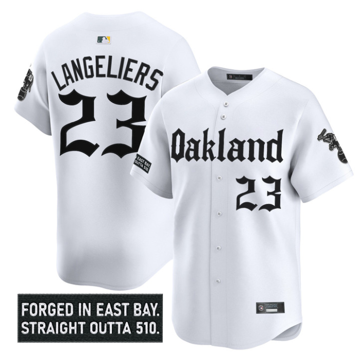 Shea Langeliers Jersey #23 Oakland Athletics Gothic East Bay Edition