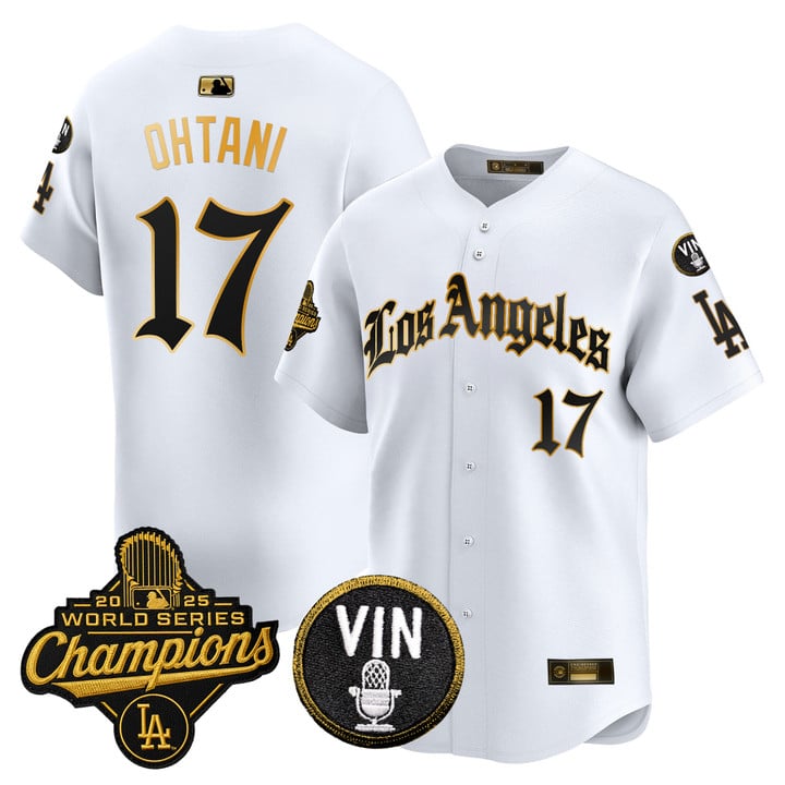 Shohei Ohtani Jersey #17 Dodgers 2025 World Series Champions LA Gothic