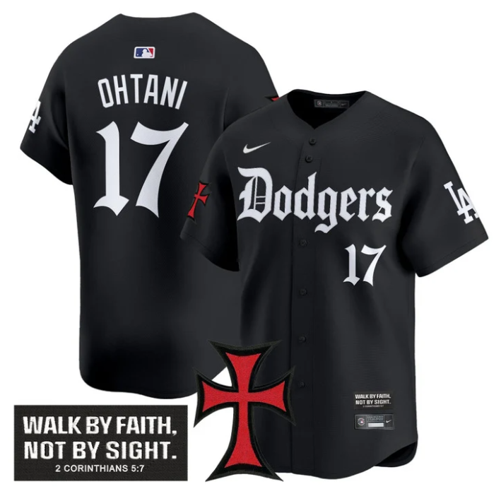 Shohei Ohtani Jersey #17 Dodgers Faith Glory Edition Vapor Premier Limited Stitched