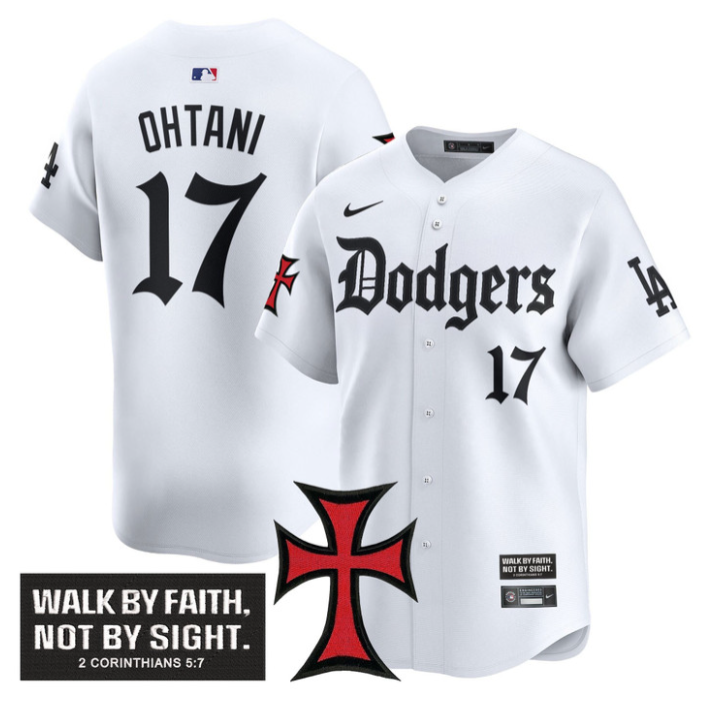 Shohei Ohtani Jersey #17 Dodgers Faith Glory Edition Vapor Premier Limited Stitched