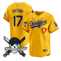 Shohei Ohtani Jersey #17 Dodgers One Piece Zoro Patch Premier Stitched