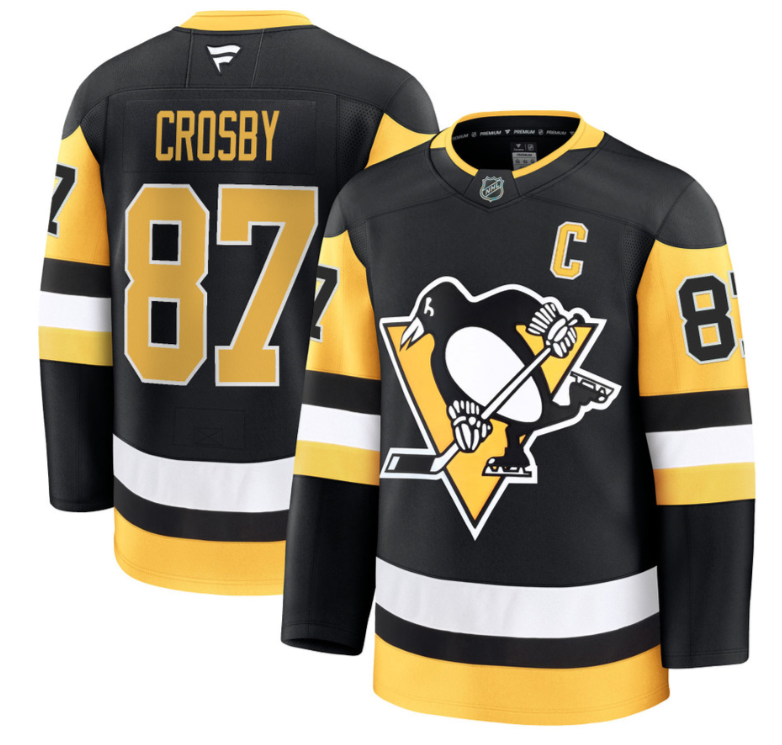 Sidney Crosby Jersey #87 Pittsburgh Penguins 2025 Premium All Stitched