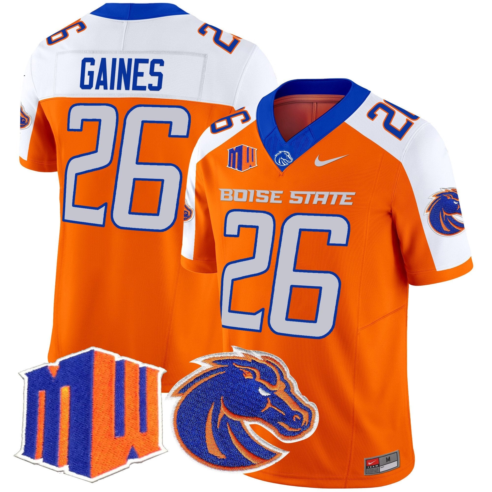 Sire Gaines Jersey #26 Boise State Broncos 2025 Vapor Stitched