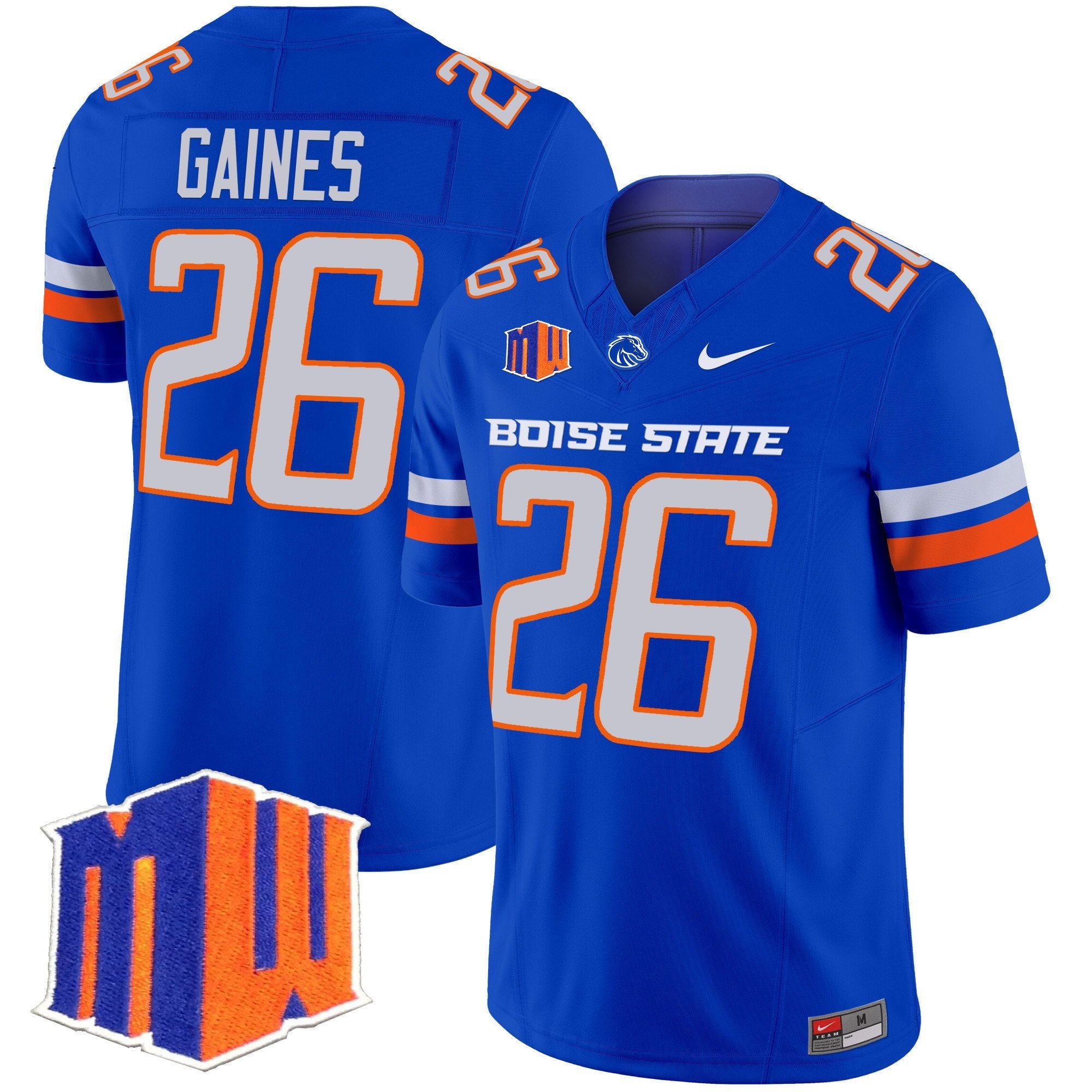 Sire Gaines Jersey #26 Boise State Broncos 2025 Vapor Stitched
