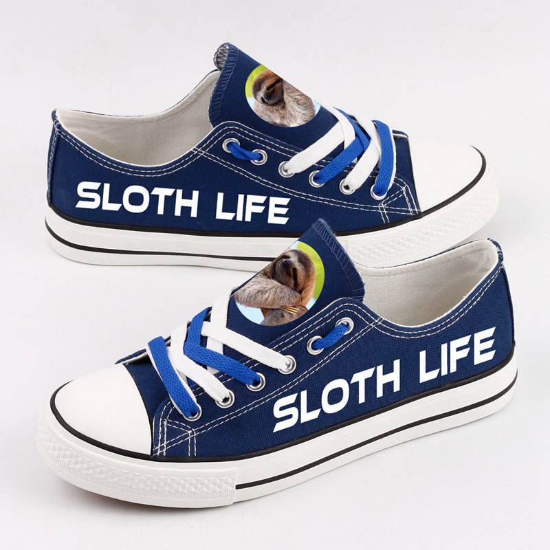 Sloth Flash Low Top Canvas Sport Sneakers Shoes For Men Women Fans